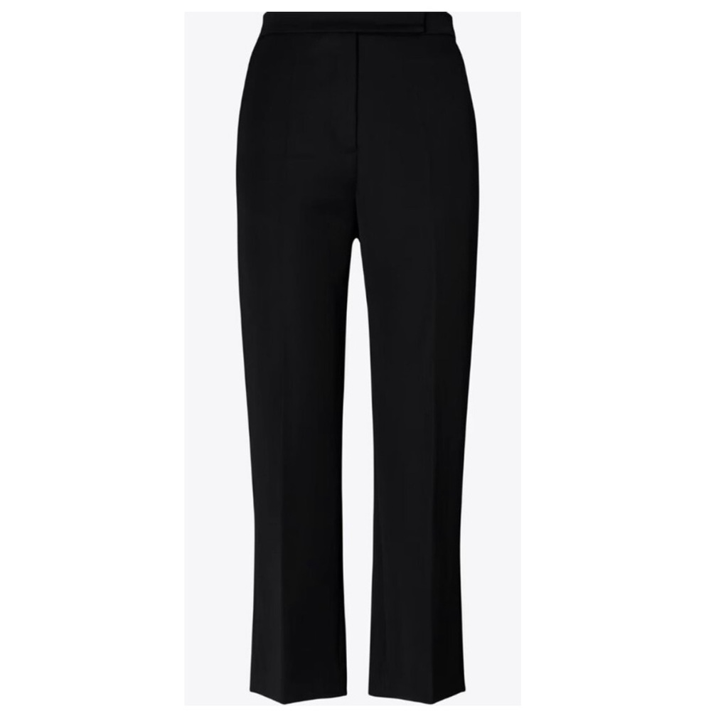Tory Burch || Wool Blend Crepe Trousers Pants Black 6‎
